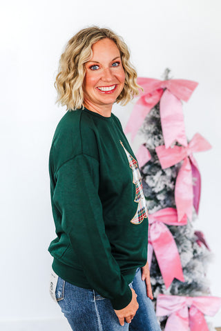 Plaid Christmas Tree Luxe Pullover
