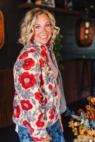 Sedona Fleece - Desert Floral Rosado
