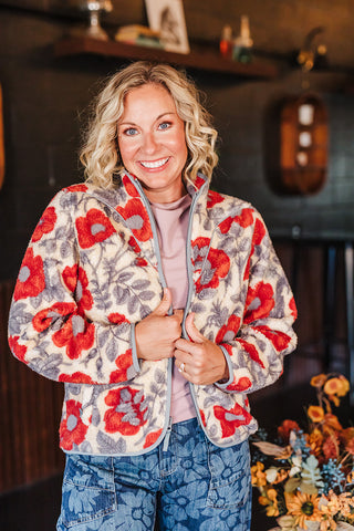 Sedona Fleece - Desert Floral Rosado