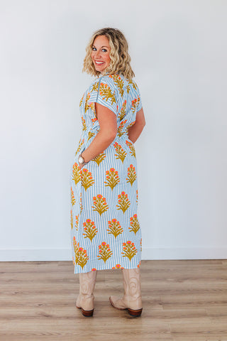 Flower Power Dress - Blue