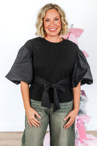 Patsy Poplin Puff Sleeve Top