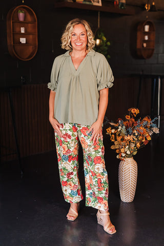 Simply Solid Top - Sage