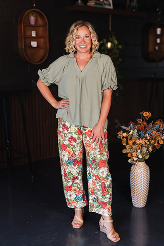 Simply Solid Top - Sage
