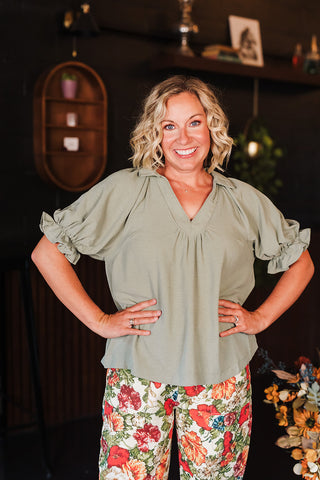 Simply Solid Top - Sage