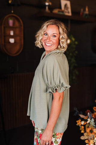 Simply Solid Top - Sage