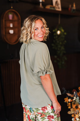 Simply Solid Top - Sage