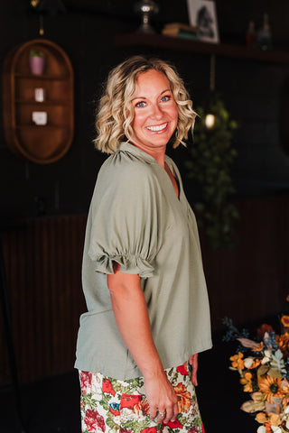 Simply Solid Top - Sage