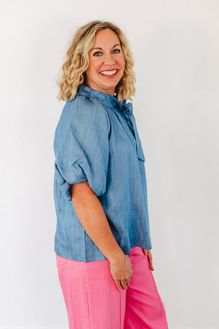 Delighted Denim Top