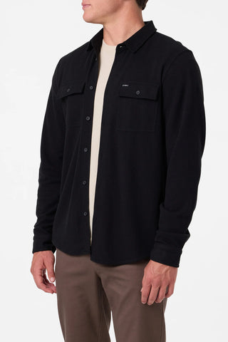 Sutton Solid Long Sleeve Shirt - Black