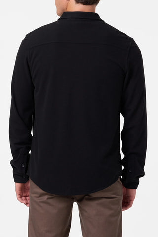 Sutton Solid Long Sleeve Shirt - Black