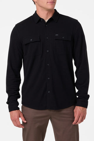 Sutton Solid Long Sleeve Shirt - Black