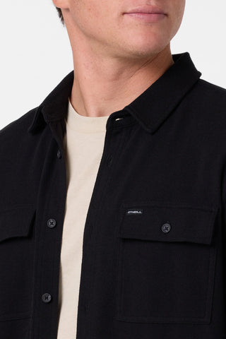 Sutton Solid Long Sleeve Shirt - Black
