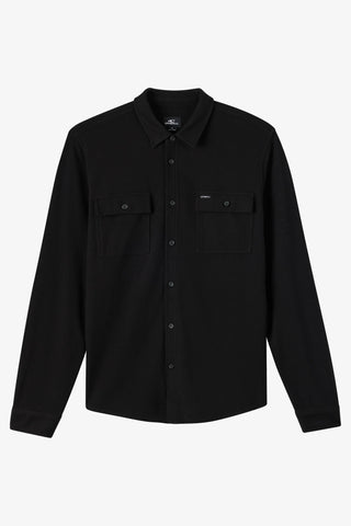 Sutton Solid Long Sleeve Shirt - Black