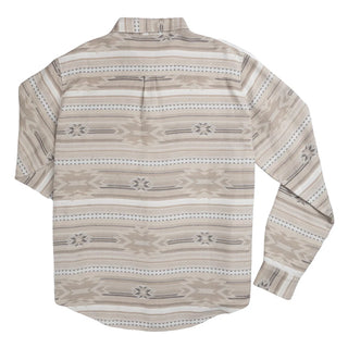 Boquillas Long Sleeve Shirt - Mesilla Chevron Limestone