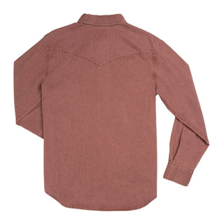 The Wyatt Pearl Snap Long Sleeve Denim Shirt - Madera