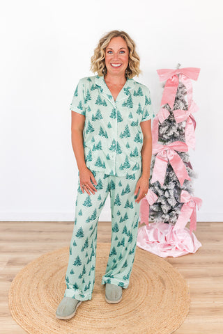 Evergreen Farm SS Button Up Sleep Shirt