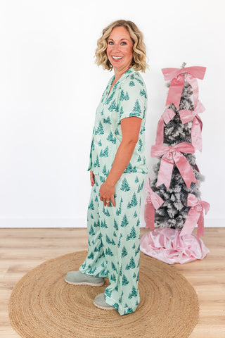Evergreen Farm SS Button Up Sleep Shirt