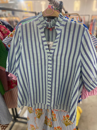 Savanna Sweet Stripe Top - Blue