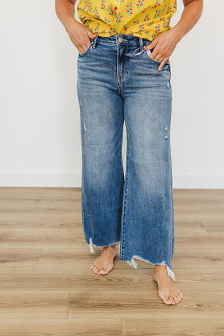 Hello High Rise Crop Wide Leg Jean