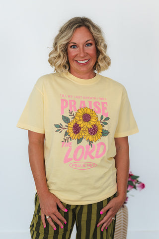 Praise The Lord Tee - Butter Yellow