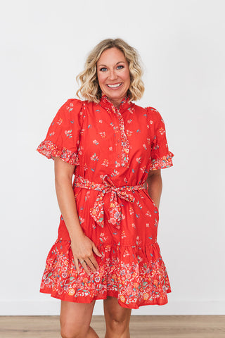 Crimson Garden Dress