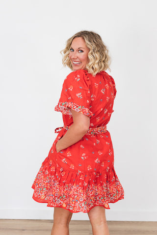 Crimson Garden Dress