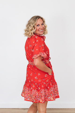 Crimson Garden Dress