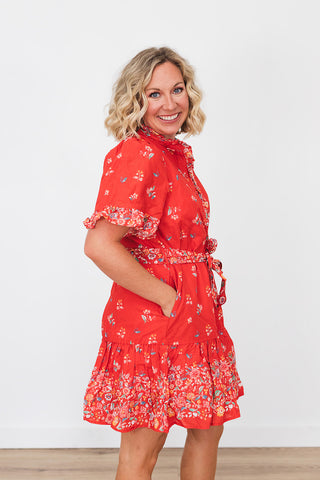 Crimson Garden Dress