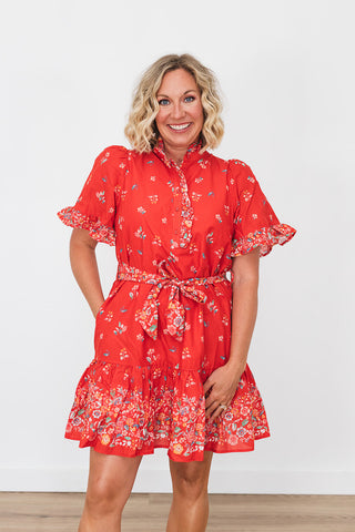 Crimson Garden Dress