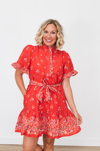 Crimson Garden Dress