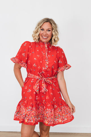 Crimson Garden Dress