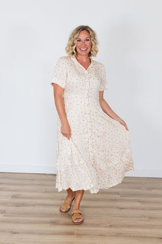 La Dahlia Dress - Dustbloom Antique White