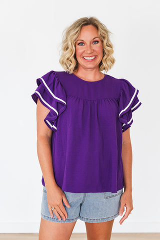 Bleacher Babe Top - Purple