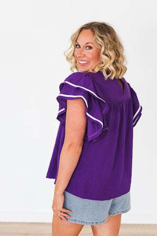 Bleacher Babe Top - Purple