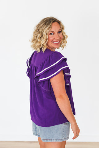 Bleacher Babe Top - Purple