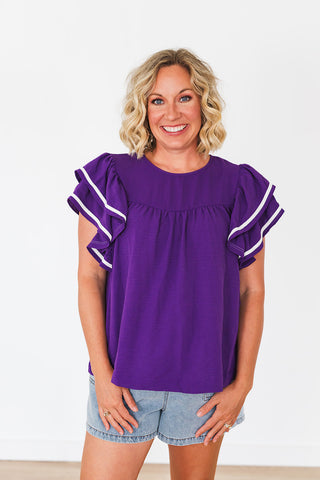 Bleacher Babe Top - Purple