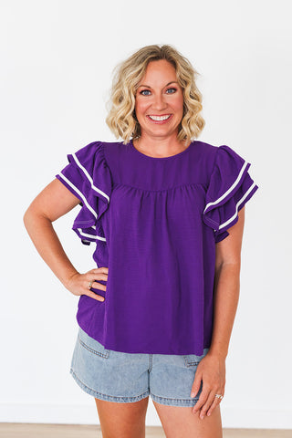 Bleacher Babe Top - Purple