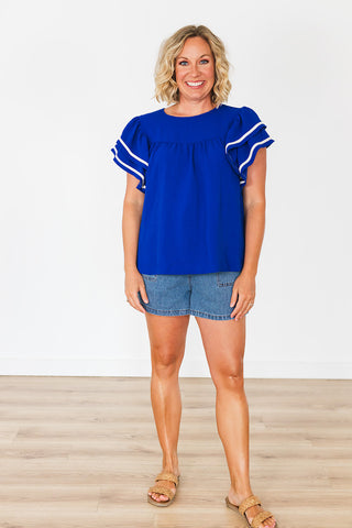 Bleacher Babe Top - Royal Blue