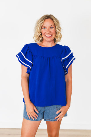 Bleacher Babe Top - Royal Blue