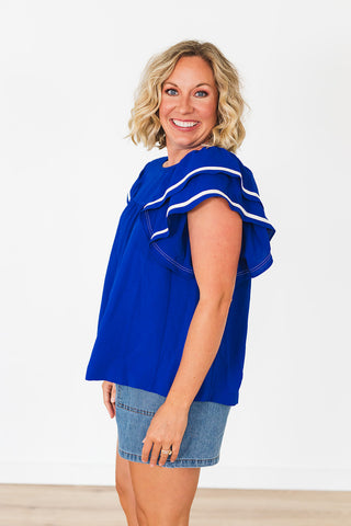 Bleacher Babe Top - Royal Blue