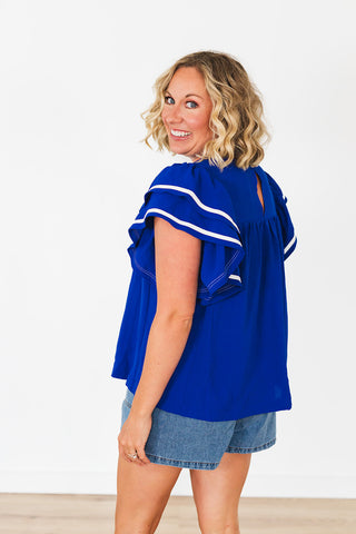 Bleacher Babe Top - Royal Blue