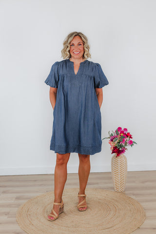 Everyday Denim Dress - Dark Wash