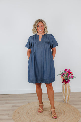Everyday Denim Dress - Dark Wash