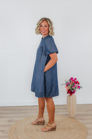 Everyday Denim Dress - Dark Wash