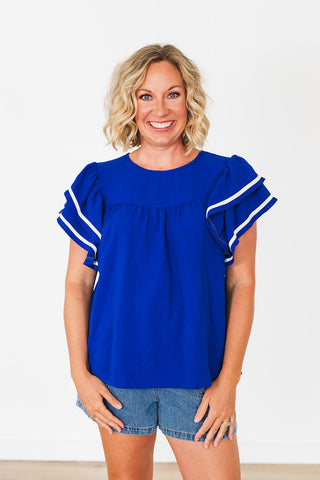 Bleacher Babe Top - Royal Blue