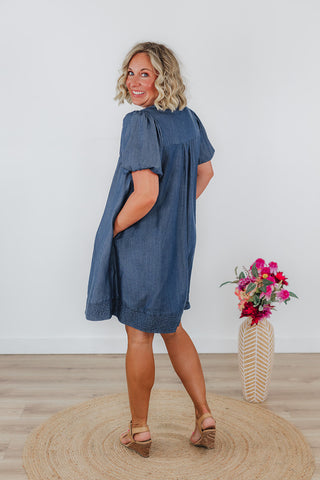 Everyday Denim Dress - Dark Wash