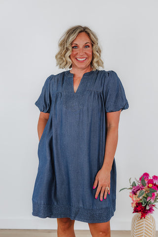 Everyday Denim Dress - Dark Wash