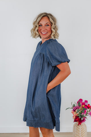 Everyday Denim Dress - Dark Wash
