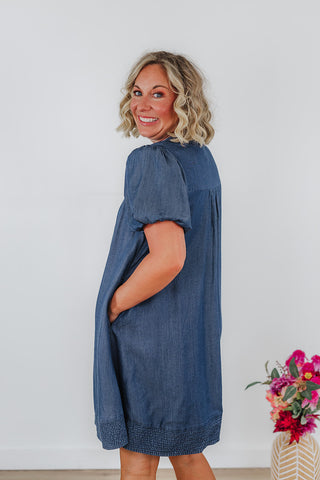 Everyday Denim Dress - Dark Wash