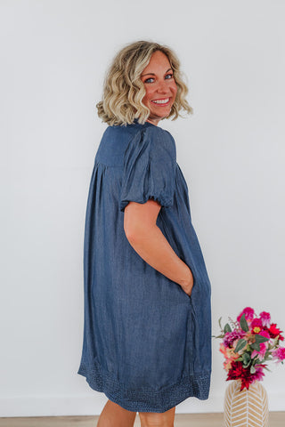 Everyday Denim Dress - Dark Wash